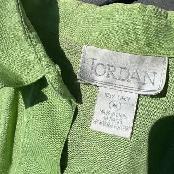 Jordan linen button down shirt, short sleeve, women's size M - Picture 9 of 9